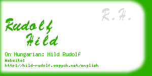 rudolf hild business card